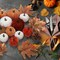 21 PCS Fall Artificial Velvet Pumpkins Set, Fake Fabric Pumpkin Faux Foam Pumpkins, Orange Khaki White Pumpkin Decorations